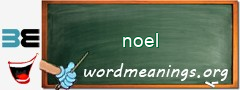 WordMeaning blackboard for noel